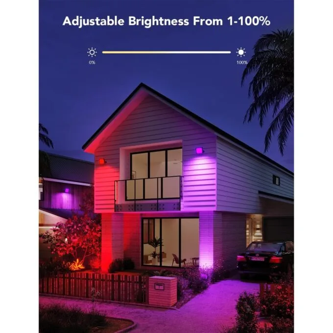Govee Outdoor LED RGBICWW Smart Flood Lights - H7060 - Outdoor LED RGBICWW Smart Flood Lights — image 6
