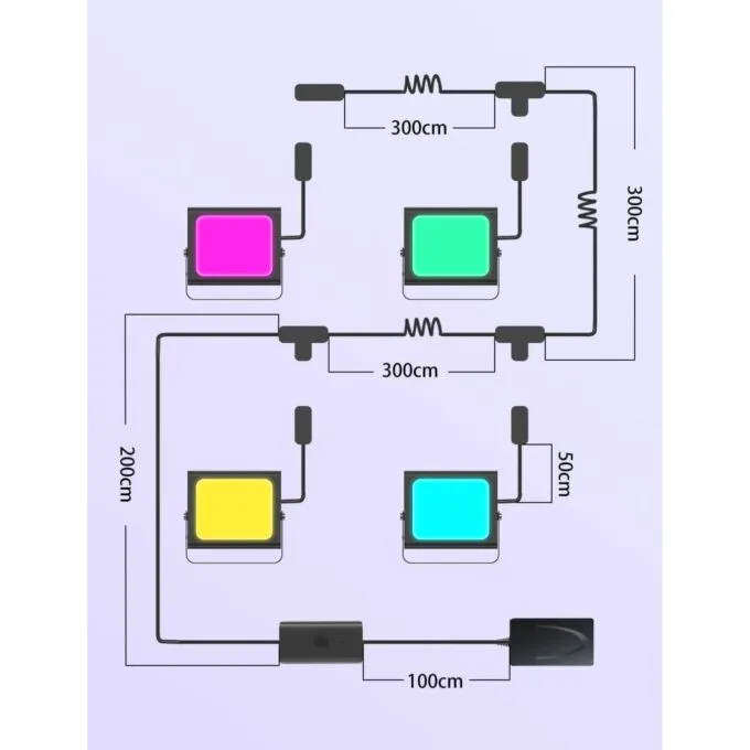 Govee Outdoor LED RGBICWW Smart Flood Lights - H7060 - Outdoor LED RGBICWW Smart Flood Lights — image 8