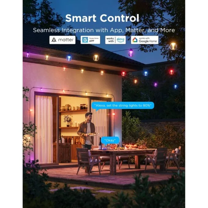 Govee Outdoor Smart String Lights - H7025CB1 - RGBICW — image 4