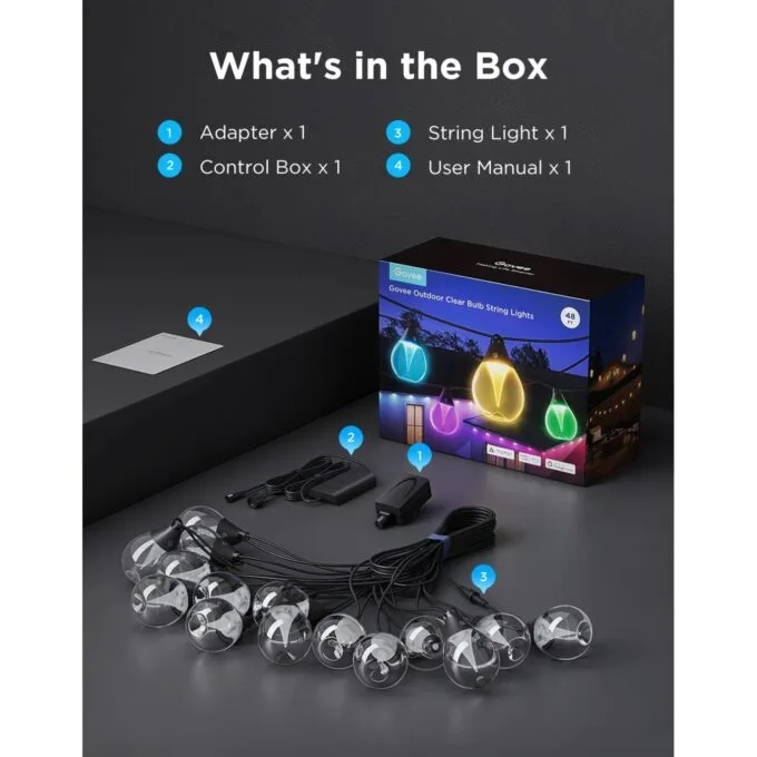Govee Outdoor Smart String Lights - H7025CB1 - RGBICW — image 9