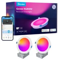 Govee Smart Recessed Lights - B601B - 4'' Wi-Fi & BT RGBWW 850 Lumen with Junction Box