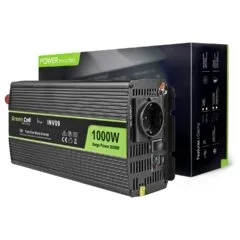 Green Cell KFZ Spannungswandler Power Inverter 12V to 230V 1000 2000W Black