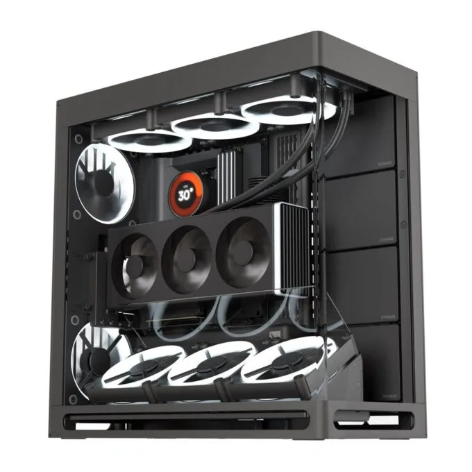 HAVN HS 420 VGPU Black Premium Midi Tower Case - HS 420 - Vertical GPU Support — image 2