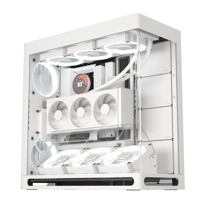 HAVN HS 420 VGPU White Premium Midi Tower Case - HS 420 - Vertical GPU Support — image 2
