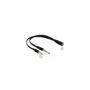 Headset Adapter - 1x3.5mm jack socket to 2x3.5mm 3-pin jack plug