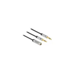 Headset adapter 3.5mm 4 pin jack socket to 2x 3.5mm 3pin jack plug