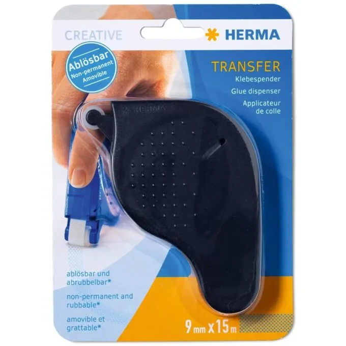 HERMA Removable Transfer Glue Dispenser - Black - 15 m — image 1