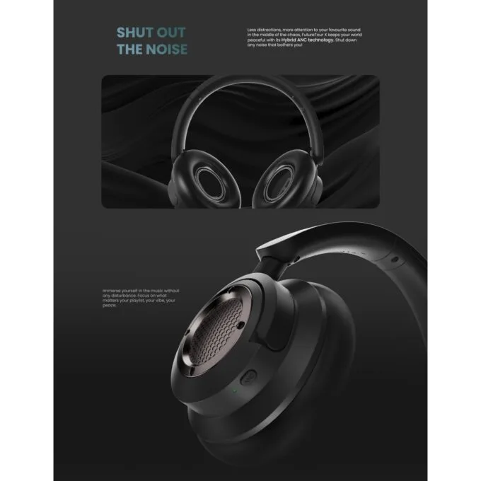 HiFuture Headphones - FUTURE TOUR X - Over-Ear Black — image 4
