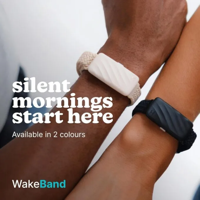 Homedics Wakeband Vibrating Alarm Wristband - SS-WB100CE-WW - Cream — image 3