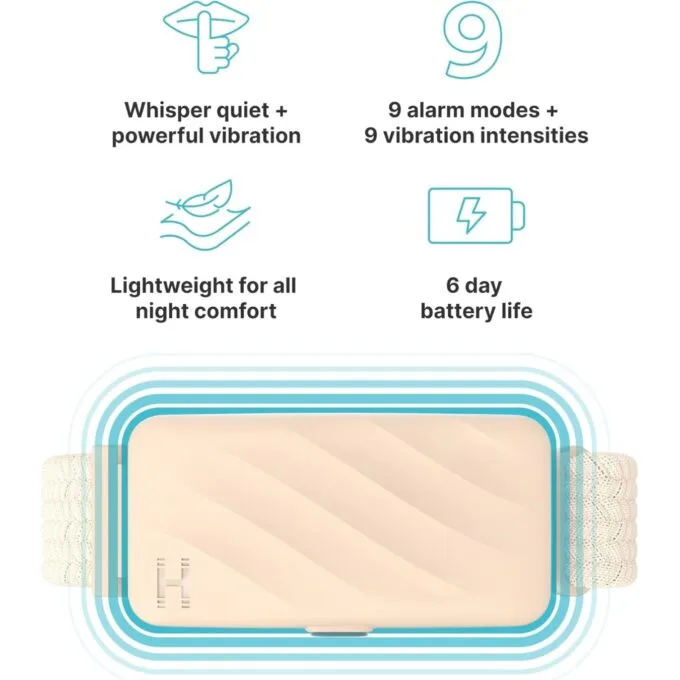 Homedics Wakeband Vibrating Alarm Wristband - SS-WB100CE-WW - Cream — image 9