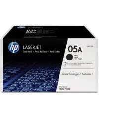 HP 05A / CE505D Original Black LaserJet Toner Cartridges - 2-Pack, Standard Yield