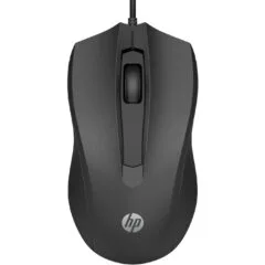 HP 105 Wired Mouse - 105 - Ambidextrous, USB-A, 3 Buttons, 1600 DPI, Black