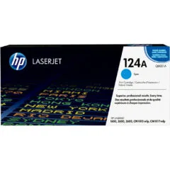 HP 124A Toner Cartridge - Q6001A - Original Cyan, Standard Yield 2,000 pages