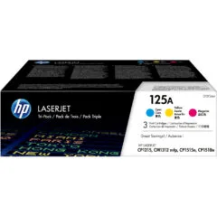 HP 125A CF373AM Original Toner 3-Pack - Cyan, Magenta, Yellow - Standard Yield 1,400 pages each