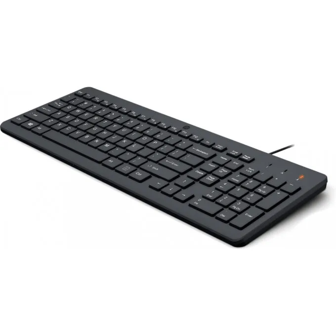 HP 150 Wired Keyboard - USB-A - Full-size (100%), Black, German Layout — image 2