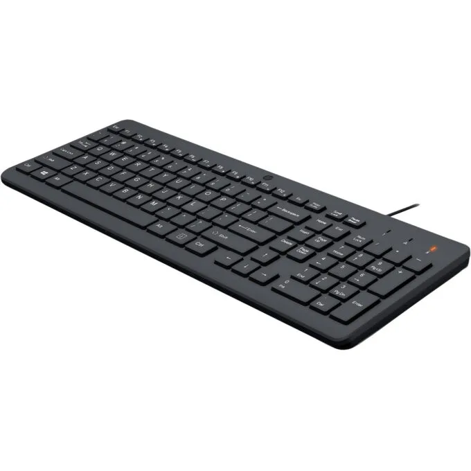 HP 150 Wired Keyboard - USB-A - Full-size (100%), Black, German Layout — image 3