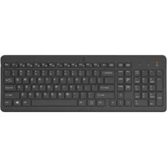 HP 225 Wireless Keyboard - Full-size (100%) RF 2.4GHz - Touchpad, Numeric Keypad, Black