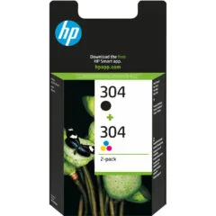 HP 304 Original Ink Multipack - 3JB05AE - Black & Tri-color (BK/C/M/Y), Standard Yield