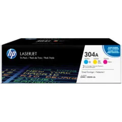 HP 304A Original Toner 3-Pack - CF372AM - Cyan, Magenta, Yellow, 2,800-page Yield