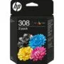 HP 308 Black Tri-Color Ink Cartridge Combo 2-Pack - Model 308 -