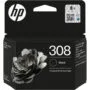 HP 308 Original Black Ink Cartridge - Standard Yield, Pigment-Based Ink, Single Pack