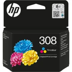 HP 308 Tri-Color Original Ink Cartridge - Standard Yield Dye Ink