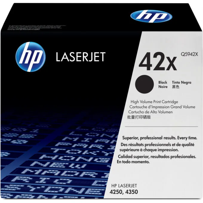HP 42X Q5942X Toner - Original High-Yield Black - ~20,000 pages, fits LaserJet 4250/4350 — image 1