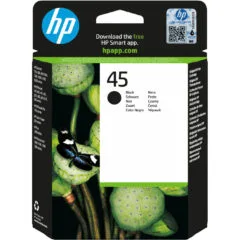 HP 45 Original Ink Cartridge - 514645AE - Black High Capacity 42ml (930 pages) - 1 Pack