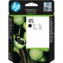 HP 45 Original Ink Cartridge - 514645AE - Black High Capacity 42ml (930 pages) - 1 Pack