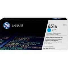 HP 651A (CE341A) Original Cyan Toner Cartridge - 16,000 pages, Standard Yield, 1-pack