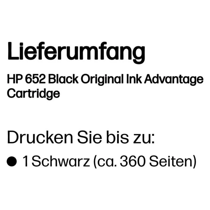 HP 652 - 6 ml - original - Ink Advantage - Tintenpatrone - fr Deskjet 1110. 2130. 3630. ENVY 4520. Officejet 3830. 4650 — image 2
