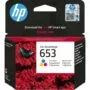 HP 653 Tri-color Original Ink Advantage Cartridge - HP 653 - 5 ml Cyan/Magenta/Yellow, Dye-based, Standard Yield