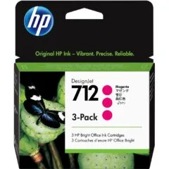 HP 712 3-Pack 29-ml DesignJet Ink Cartridge - 712 - Magenta
