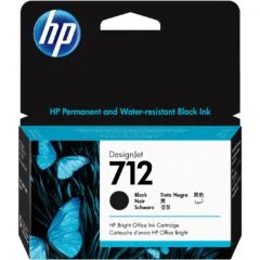 HP 712 38-ml Black DesignJet Ink Cartridge - HP 712 - Black