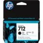 HP 712 38-ml Black DesignJet Ink Cartridge - HP 712 - Black