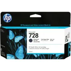 HP 728 130-ml Matte Black DesignJet Ink Cartridge - 728 -
