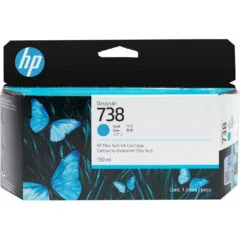 HP 738 130-ml Cyan Ink Cartridge - Original HP Cartridge for DesignJet T850/T950