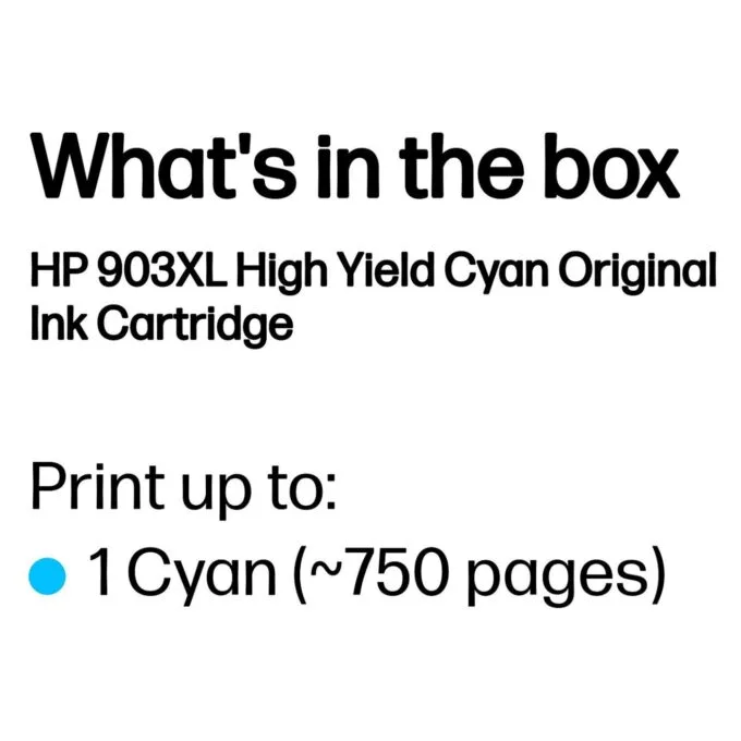 HP 903XL original Ink cartridge T6M03AE BGX Cyan High Yield 825 Pages — image 3