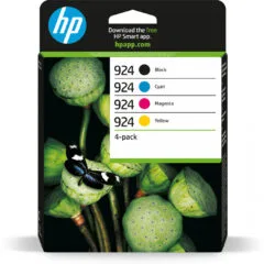 HP 924 Original Ink Cartridge 4-Pack - BK/C/M/Y - Standard Yield