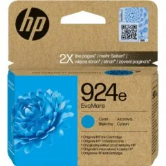 HP 924e EvoMore Cyan Original Ink Cartridge - 924e - Cyan, Original, High Yield