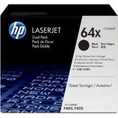 HP CC364XD - Black High-Yield Original LaserJet Toner Kit, 2-pack