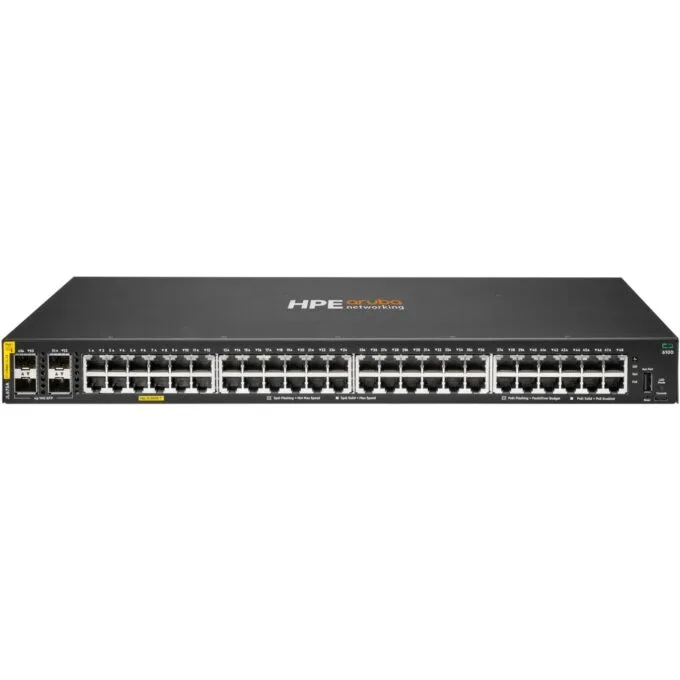 HP Enterprise Aruba - 6100 - 48G PoE+ (370W) 4SFP+ Switch M RM — image 1