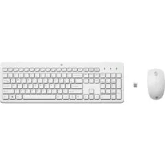 HP Keyboard + Mouse - 230 - Wireless, White, German Layout