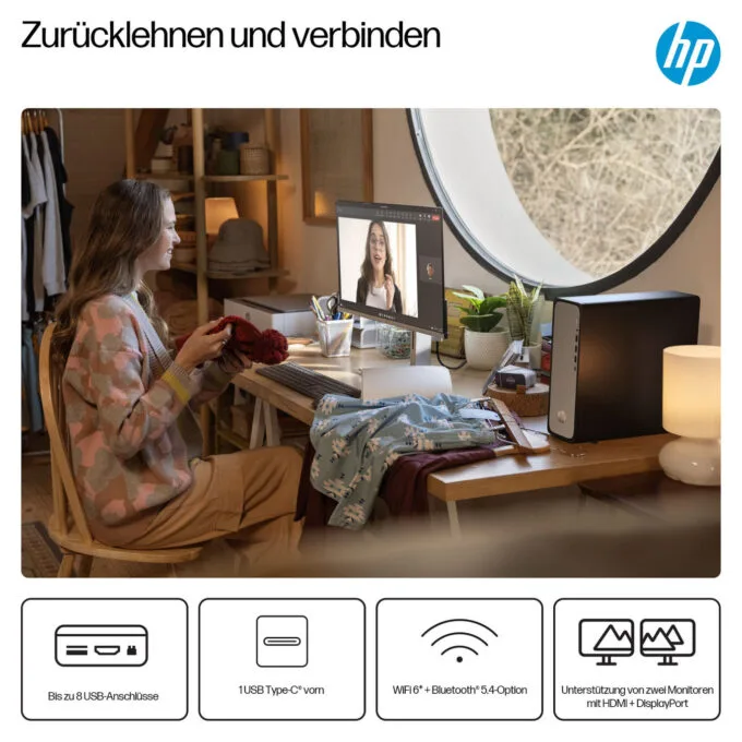 HP OmniDesk Slim S03-0455ng i5-14400 16GB 512GB SSD Windows 11 schwarz — image 7