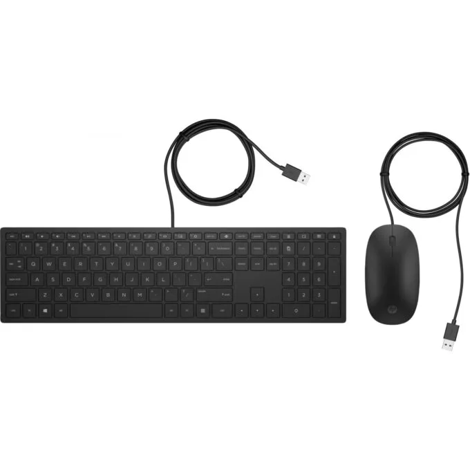 HP Pavilion 400 Keyboard + Mouse Set - Black - USB Wired — image 1