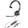 HP Poly Blackwire C3315 Mono Headset - C3315 - Black, On-ear, USB-C & 3.5mm, Multi-platform
