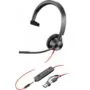 HP Poly Headset Blackwire - C3315-M - Black, Mono, USB-C, 3.5 mm, Teams