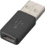 HP Poly USB-A to USB-C Adapter - Black, Compact High-Speed USB Converter
