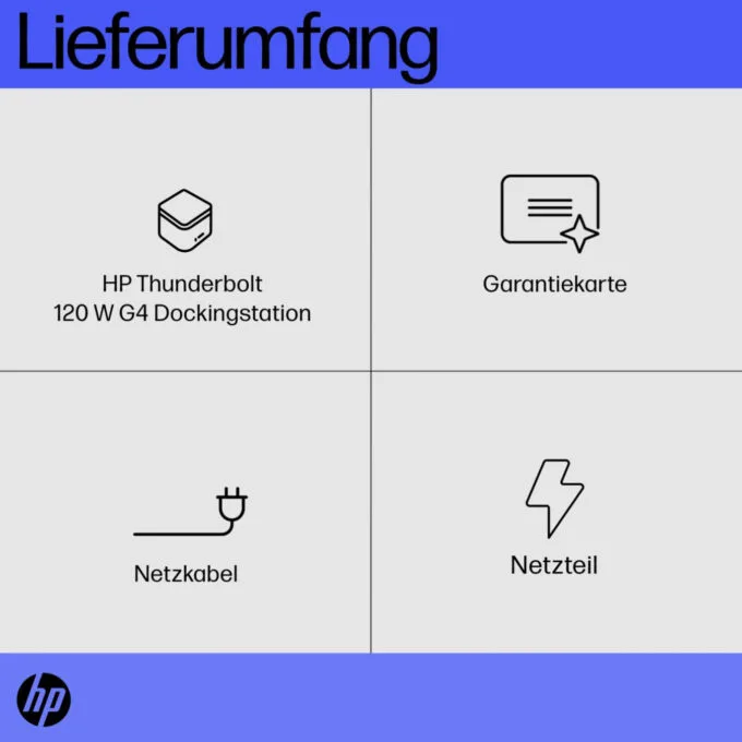 HP Thunderbolt Dock G4 120W - 4J0A2AA Thunderbolt 4 Dock Black — image 6