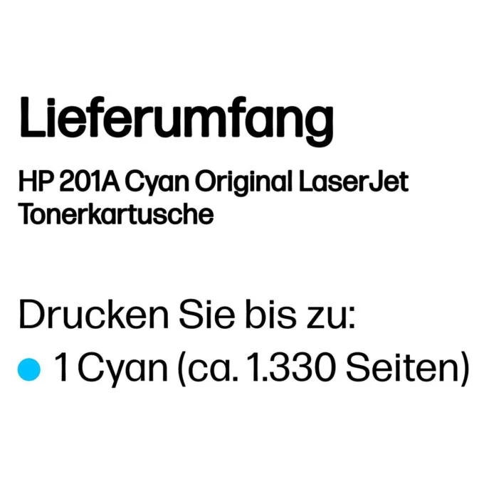 HP Toner 201A CF401A Cyan bis zu 1.330 Seiten ISO IEC 19798 — image 3